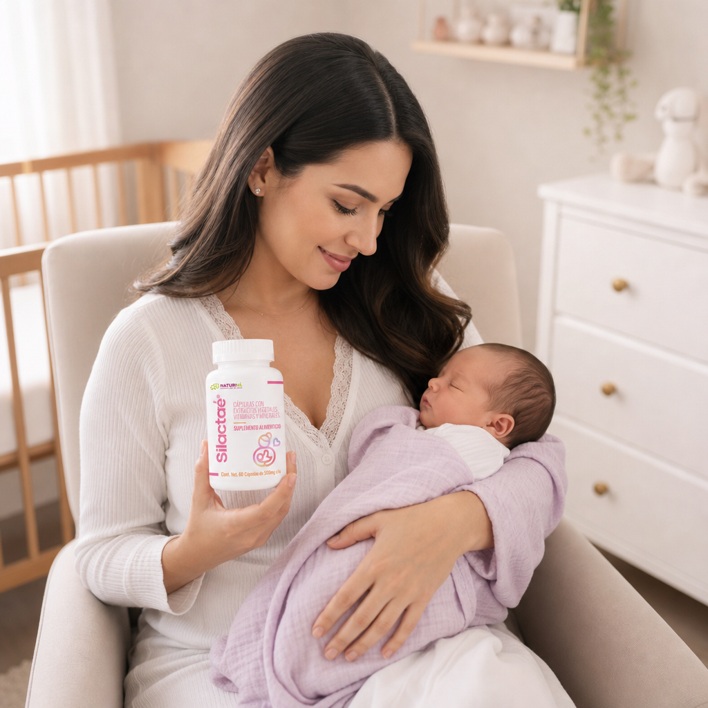 Mamá con su bebé en brazos