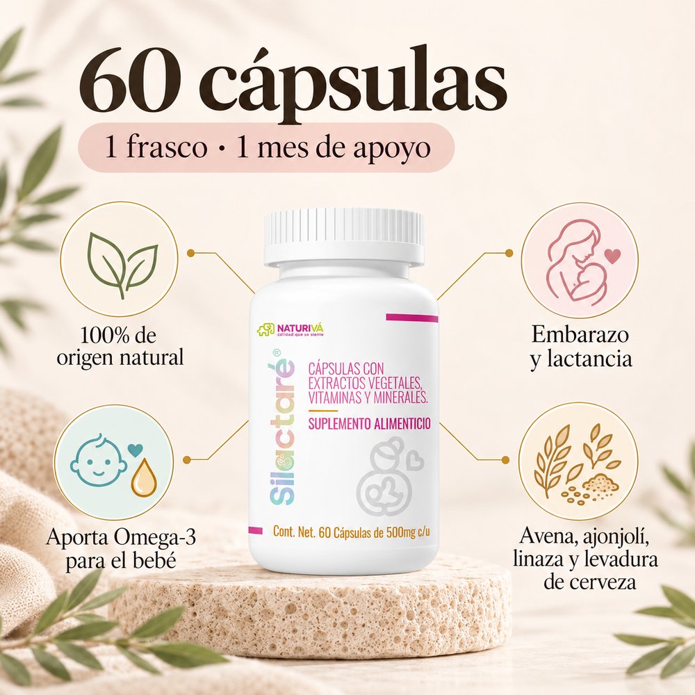 Silactaré, frasco de 60 cápsulas: 1 frasco, 1 mes de apoyo
